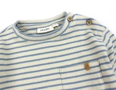 Lil Atelier smoke blue stribet loose bluse